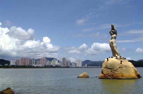 <em>珠海</em>风景美图:<em>珠海渔女</em>雕像